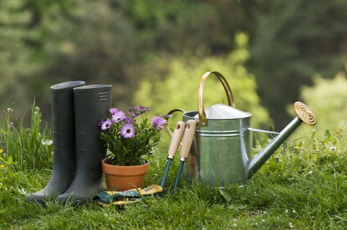 Tokyngton garden landscaping with patio and planting design