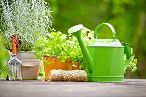 Garden lawn care equipment used for mowing in Tokyngton